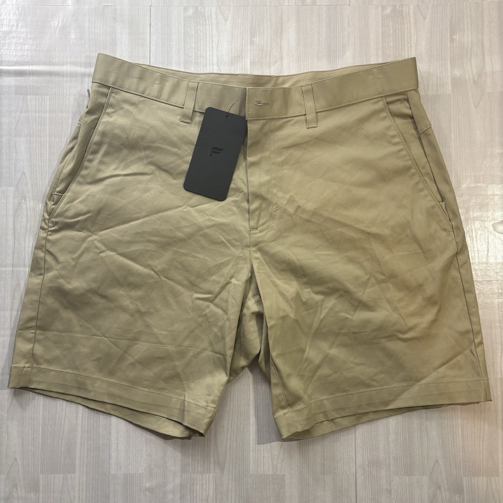 FABLETICS High Side Shorts Mens 34 Performance Stretch Golf 8" Chino NEW
